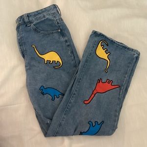 Dino jeans colorful dinosaurs